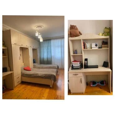 Oğlan və qız üçün, İşlənmiş, 2 təknəfərlik çarpayı, Yazı masası, Dolab lalafo.az -da Oğlan və qız üçün, İşlənmiş, 2 təknəfərlik çarpayı, Yazı masası, Dolab