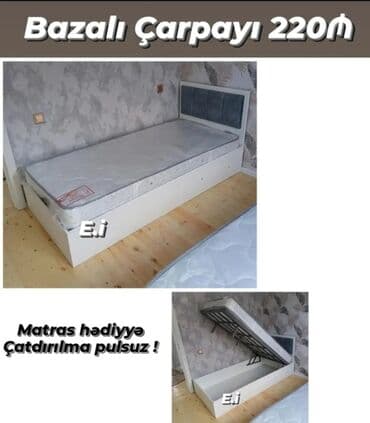 Yeni, Təknəfərlik çarpayı, Bazalı, Matras ilə, Siyirməsiz lalafo.az -da Yeni, Təknəfərlik çarpayı, Bazalı, Matras ilə, Siyirməsiz