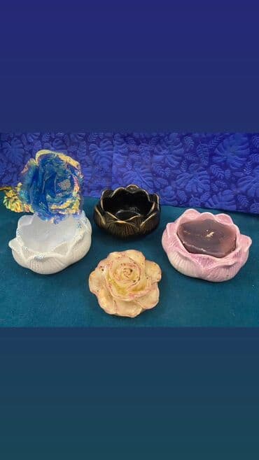 Əl işləri dekorativ şamqabı və aksesuar qabları dəsti - Material lalafo.az -da Əl işləri dekorativ şamqabı və aksesuar qabları dəsti - Material