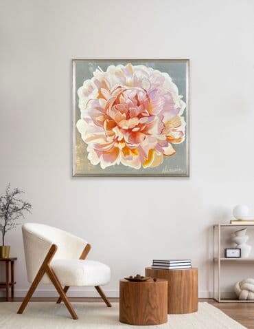 Böyük çiçək motivli divar rəsmi - Mövzu: yumşaq pastel tonlarda iri lalafo.az -da Böyük çiçək motivli divar rəsmi - Mövzu: yumşaq pastel tonlarda iri