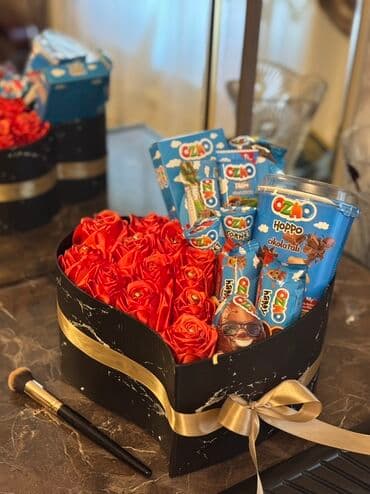 Hədiyyəlik kompozisiya – ürək formalı qutu - Qara mərmər naxışlı lalafo.az -da Hədiyyəlik kompozisiya – ürək formalı qutu - Qara mərmər naxışlı