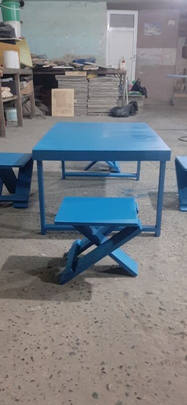 Качели: Квадратный стол, 4 стула, Складной, Со стульями, Дерево at lalafo.az — 4 Качели: Квадратный стол, 4 стула, Складной, Со стульями, Дерево — 4