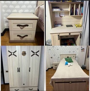 Для мальчика, Б/у, Односпальная кровать, Письменный стол, Шкаф, Тумба at lalafo.az — 1 Для мальчика, Б/у, Односпальная кровать, Письменный стол, Шкаф, Тумба — 1