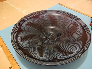 Dekorativ şüşə boşqab – əl işi - Material: qalın, keyfiyyətli şüşə - lalafo.az -da Dekorativ şüşə boşqab – əl işi - Material: qalın, keyfiyyətli şüşə -