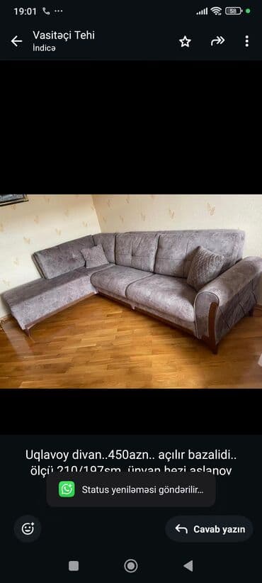 Künc divan, Açılan, Bazalı, Çatdırılma yoxdur lalafo.az -da Künc divan, Açılan, Bazalı, Çatdırılma yoxdur