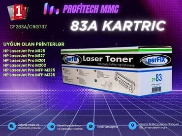 🖨 83A CF283A / CRG737 – Kartric Satışı 📞 Əlaqə: 050 492 68 34 / 070 lalafo.az -da 🖨 83A CF283A / CRG737 – Kartric Satışı 📞 Əlaqə: 050 492 68 34 / 070