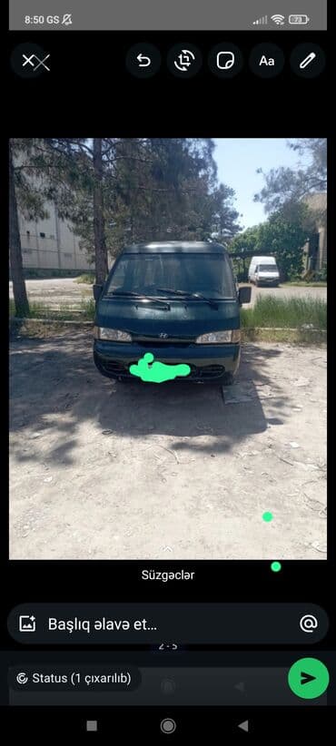 Hyundai H-1 (Starex) tipli yaşıl rəngli miniven/mikroavtobus lalafo.az -da Hyundai H-1 (Starex) tipli yaşıl rəngli miniven/mikroavtobus