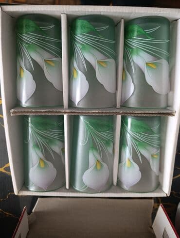 Qədəhlər, rəng - Yaşıl, 6 ədədli dəst lalafo.az -da Qədəhlər, rəng - Yaşıl, 6 ədədli dəst