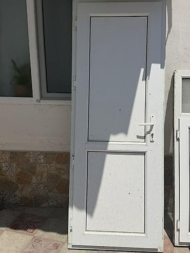 PVC qapı – ağ rəngli, panel tipli - Material: PVC/profil, iki panelli lalafo.az -da PVC qapı – ağ rəngli, panel tipli - Material: PVC/profil, iki panelli