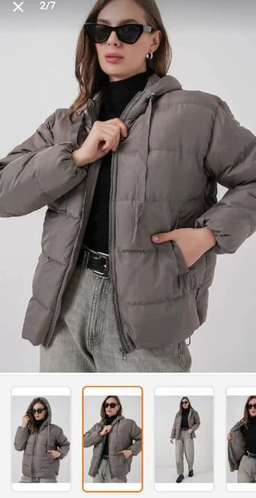 Qadınlar üçün qışlıq puff gödəkçə - Rəng: boz (taupe çaları) - Model lalafo.az -da Qadınlar üçün qışlıq puff gödəkçə - Rəng: boz (taupe çaları) - Model