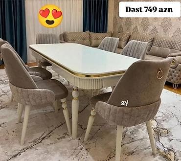 Qonaq otağı üçün, Yeni, Açılmayan, Dördbucaq masa, 6 stul lalafo.az -da Qonaq otağı üçün, Yeni, Açılmayan, Dördbucaq masa, 6 stul