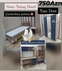 Oğlan və qız üçün, Yeni, Təknəfərlik çarpayı, Yazı masası, Dolab, Tumba lalafo.az -da Oğlan və qız üçün, Yeni, Təknəfərlik çarpayı, Yazı masası, Dolab, Tumba