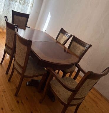 Qonaq otağı üçün, İşlənmiş, Açılan, Kvadrat masa, 6 stul lalafo.az -da Qonaq otağı üçün, İşlənmiş, Açılan, Kvadrat masa, 6 stul