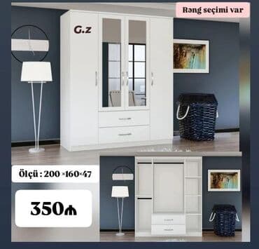 Açılan, 4 qapılı Düz dolab, Qarderob, paltar dolabı lalafo.az -da Açılan, 4 qapılı Düz dolab, Qarderob, paltar dolabı