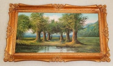 Yağlı boya mənzərə tablosu - Mövzu: Sakit təbiət mənzərəsi – çay lalafo.az -da Yağlı boya mənzərə tablosu - Mövzu: Sakit təbiət mənzərəsi – çay