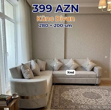 Künc Divan – 280 × 200 sm - Ölçü: 280 × 200 sm, L formalı künc lalafo.az -da Künc Divan – 280 × 200 sm - Ölçü: 280 × 200 sm, L formalı künc