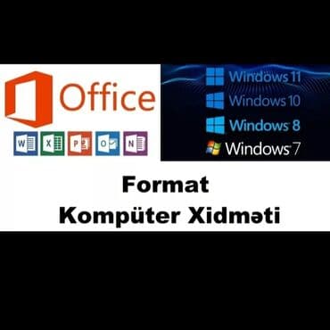 Ремонт ноутбуков, компьютеров: -Kompüter Formatı - MS Office ve Windows online şəkildə aktivasiyasi at lalafo.az — 1 Ремонт ноутбуков, компьютеров: -Kompüter Formatı - MS Office ve Windows online şəkildə aktivasiyasi — 1