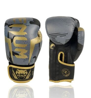 Venum boks əlcəkləri – boz/qara rəngdə qızılı detallarla - Marka lalafo.az -da Venum boks əlcəkləri – boz/qara rəngdə qızılı detallarla - Marka