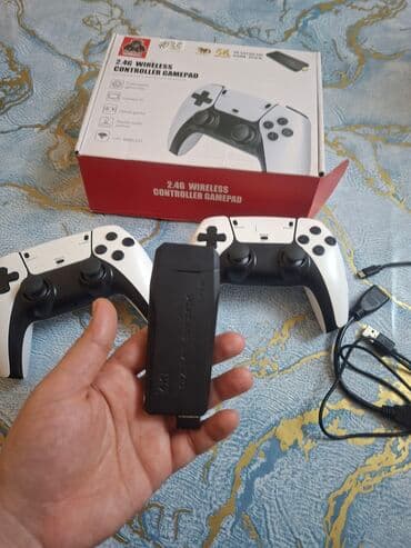 2.4G Wireless Controller Gamepad + 4K Ultra HD Game Stick seti lalafo.az -da — 2 2.4G Wireless Controller Gamepad + 4K Ultra HD Game Stick seti — 2