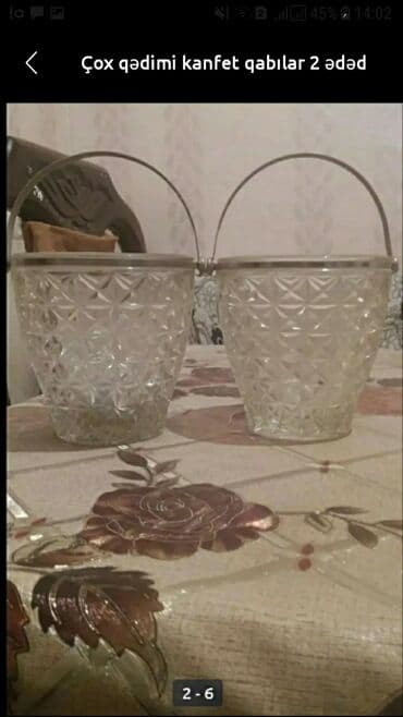 Çox qədimi kanfet qabı 2 ədəd lalafo.az -da Çox qədimi kanfet qabı 2 ədəd