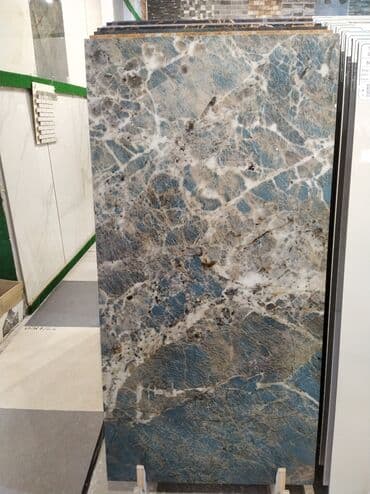 Mavi-boz tonlarda təbii daş fakturalı iri format keramika/plast tile lalafo.az -da Mavi-boz tonlarda təbii daş fakturalı iri format keramika/plast tile