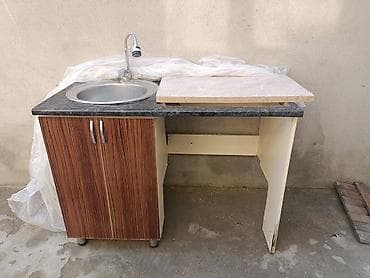 Mətbəx lavabosu ilə şkaf dəsti - Kompakt ölçülü mətbəx modulu: solda at lalafo.az Mətbəx lavabosu ilə şkaf dəsti - Kompakt ölçülü mətbəx modulu: solda