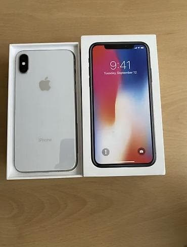 IPhone X, 64 GB, Gümüşü, Face ID, Simsiz şarj, Sənədlərlə lalafo.az -da IPhone X, 64 GB, Gümüşü, Face ID, Simsiz şarj, Sənədlərlə