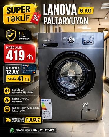 SUPER ENDİRİM – QAÇIRMAYIN! 🔥 Lanova 6 KG paltaryuyan - Türkiyə lalafo.az -da SUPER ENDİRİM – QAÇIRMAYIN! 🔥 Lanova 6 KG paltaryuyan - Türkiyə