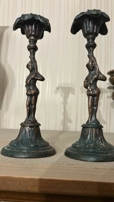 İki ədəd dekorativ şamdan dəsti. Qiymet her 2 şamdan üçündür - lalafo.az -da İki ədəd dekorativ şamdan dəsti. Qiymet her 2 şamdan üçündür -