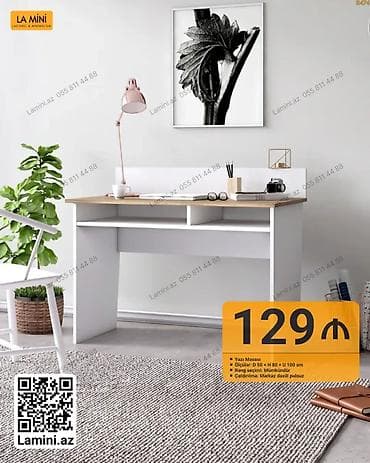 Düz masa, Stulsuz, Polkalı, Siyirməsiz, Sadə laminat lalafo.az -da Düz masa, Stulsuz, Polkalı, Siyirməsiz, Sadə laminat
