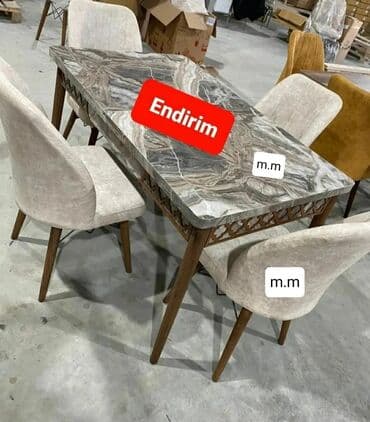 Mətbəx üçün, Yeni, Açılan, Dördbucaq masa, 4 stul lalafo.az -da Mətbəx üçün, Yeni, Açılan, Dördbucaq masa, 4 stul