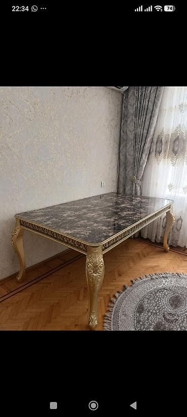 Mermer teksturali acilan masa desti ideal veziyyetde cox seliqeli 2 lalafo.az -da Mermer teksturali acilan masa desti ideal veziyyetde cox seliqeli 2