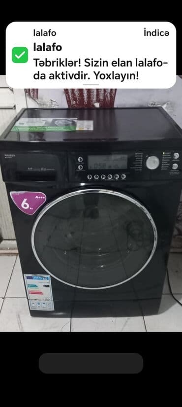 Paltaryuyan maşın 6 kq, İşlənmiş, Avtomat, Kredit yoxdur, Ödənişli çatdırılma lalafo.az -da Paltaryuyan maşın 6 kq, İşlənmiş, Avtomat, Kredit yoxdur, Ödənişli çatdırılma