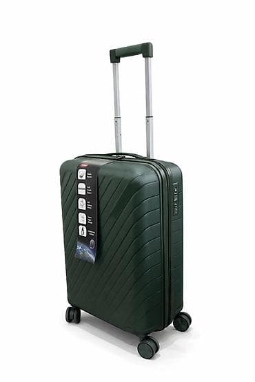 Sərnişin çamadanı – tünd yaşıl, sərt korpuslu, 4 fırlanan təkərli at lalafo.az Sərnişin çamadanı – tünd yaşıl, sərt korpuslu, 4 fırlanan təkərli