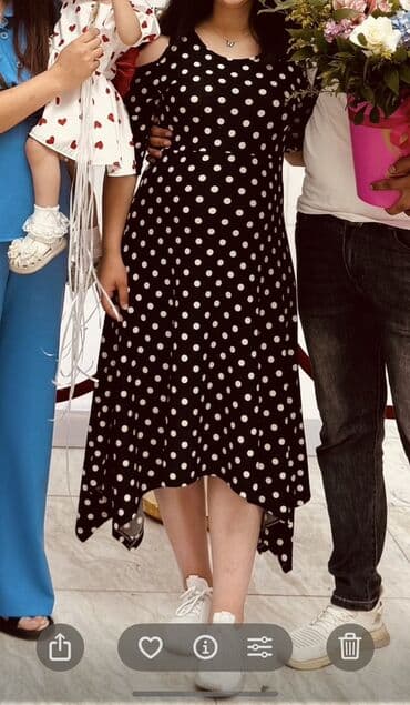 Qara rəngli, ağ xallı don - Dizayna dair: klassik polka-dot (ağ lalafo.az -da Qara rəngli, ağ xallı don - Dizayna dair: klassik polka-dot (ağ