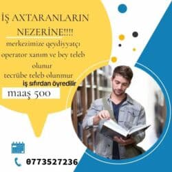 Hostes, qeydiyyatçı tələb olunur, Təcrübəsiz lalafo.az -da Hostes, qeydiyyatçı tələb olunur, Təcrübəsiz