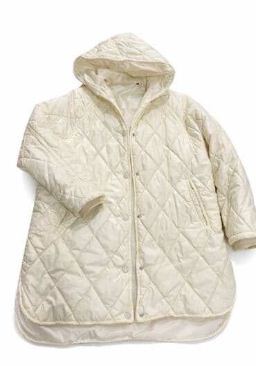 Qadınlar üçün kapüşonlu quilted plaş/palto - Rəng: krem/ivori - lalafo.az -da Qadınlar üçün kapüşonlu quilted plaş/palto - Rəng: krem/ivori -