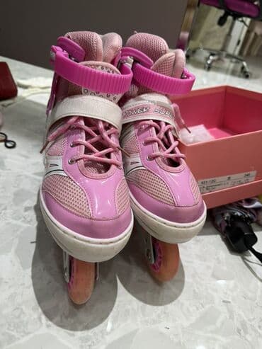 Dəbilqələr: Uşaq üçün tənzimlənən inline konkisətləri - Rəng: çəhrayı/ağ - Təkər lalafo.az -da — 2 Dəbilqələr: Uşaq üçün tənzimlənən inline konkisətləri - Rəng: çəhrayı/ağ - Təkər — 2