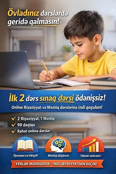 Подготовка начальных классов и дошкольников, Очное, Групповое, Онлайн at lalafo.az Подготовка начальных классов и дошкольников, Очное, Групповое, Онлайн