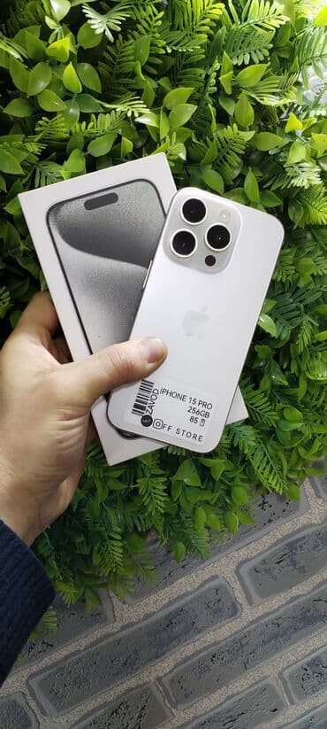 IPhone 15 Pro, 256 GB, White Titanium, Zəmanət, Kredit, Simsiz şarj lalafo.az -da IPhone 15 Pro, 256 GB, White Titanium, Zəmanət, Kredit, Simsiz şarj