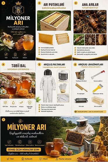 Milyoner Arı – arıçılıq üçün hər şey və təbii bal Məhsul və lalafo.az -da Milyoner Arı – arıçılıq üçün hər şey və təbii bal Məhsul və