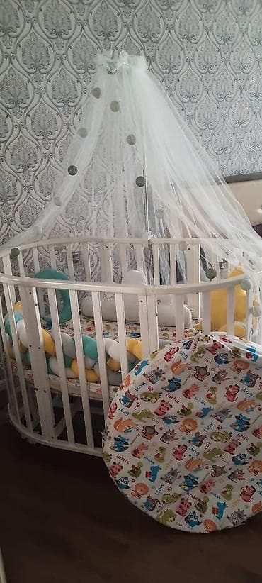 Ağ rəngli transformasiya olunan uşaq beşiyi və aksesuarlar dəsti - lalafo.az -da Ağ rəngli transformasiya olunan uşaq beşiyi və aksesuarlar dəsti -