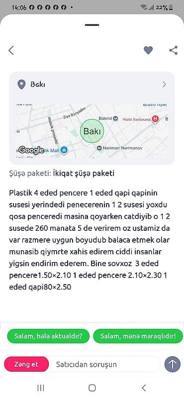 Şüşə paketi: ikiqat şüşə paketlər - Material: plastik pəncərə və qapı lalafo.az -da Şüşə paketi: ikiqat şüşə paketlər - Material: plastik pəncərə və qapı