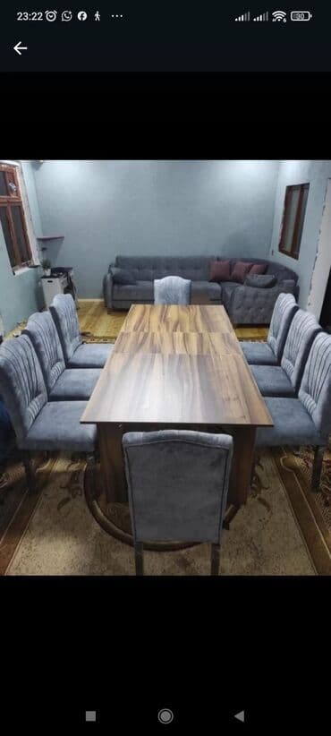 Qonaq otağı üçün, Yeni, Açılmayan, Dördbucaq masa, 6 stul lalafo.az -da Qonaq otağı üçün, Yeni, Açılmayan, Dördbucaq masa, 6 stul