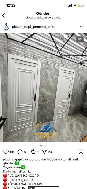 Bunker qapıları: Ağ rəngdə klassik panelli plastik qapılar Məhsulun təsviri: - lalafo.az -da — 2 Bunker qapıları: Ağ rəngdə klassik panelli plastik qapılar Məhsulun təsviri: - — 2