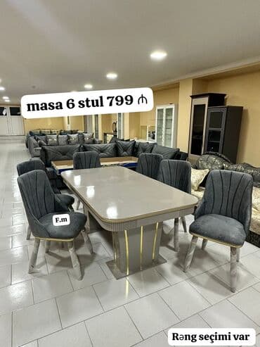Qonaq otağı üçün, İşlənmiş, Açılan, Dördbucaq masa, 6 stul lalafo.az -da Qonaq otağı üçün, İşlənmiş, Açılan, Dördbucaq masa, 6 stul