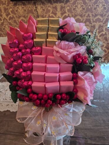 Şokolad buketi – zərif hədiyyə kompozisiyası - Tərkib: kvadrat lalafo.az -da Şokolad buketi – zərif hədiyyə kompozisiyası - Tərkib: kvadrat