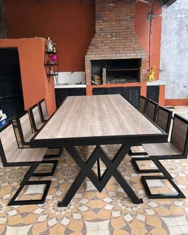 Balkon üçün, Yeni, Açılmayan, Dördbucaq masa, 8 stul lalafo.az -da Balkon üçün, Yeni, Açılmayan, Dördbucaq masa, 8 stul