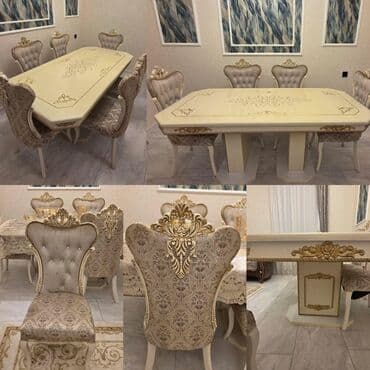 Qonaq otağı üçün, İşlənmiş, Kvadrat masa, 6 stul lalafo.az -da Qonaq otağı üçün, İşlənmiş, Kvadrat masa, 6 stul