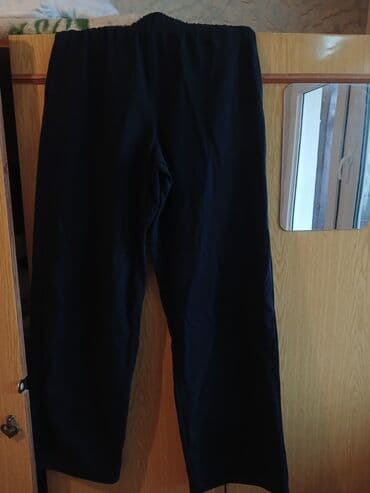 Qara rəngli uniseks şalvar - Model: düz kəsim, geniş balaq - Bel lalafo.az -da Qara rəngli uniseks şalvar - Model: düz kəsim, geniş balaq - Bel